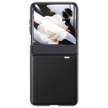 Калъф за Honor MagicVflip – изкуствена кожа, релефна повърхност, удароустойчив, анти-отпечатъци