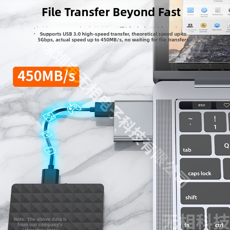 Type-C σταθμός σύνδεσης για MacBook Pro/Air, 3-σε-1 επέκταση με USB-C είσοδο και δύο εξόδους, μεταφορά δεδομένων 5 Gbps, χωρίς εξωτερική τροφοδοσία