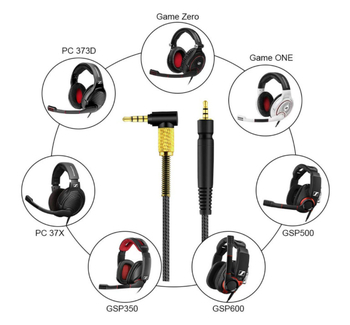 Cablu audio OEM Gargamel pentru căști Sennheiser GSP600/500/350 (G4ME One Zero/PC)
