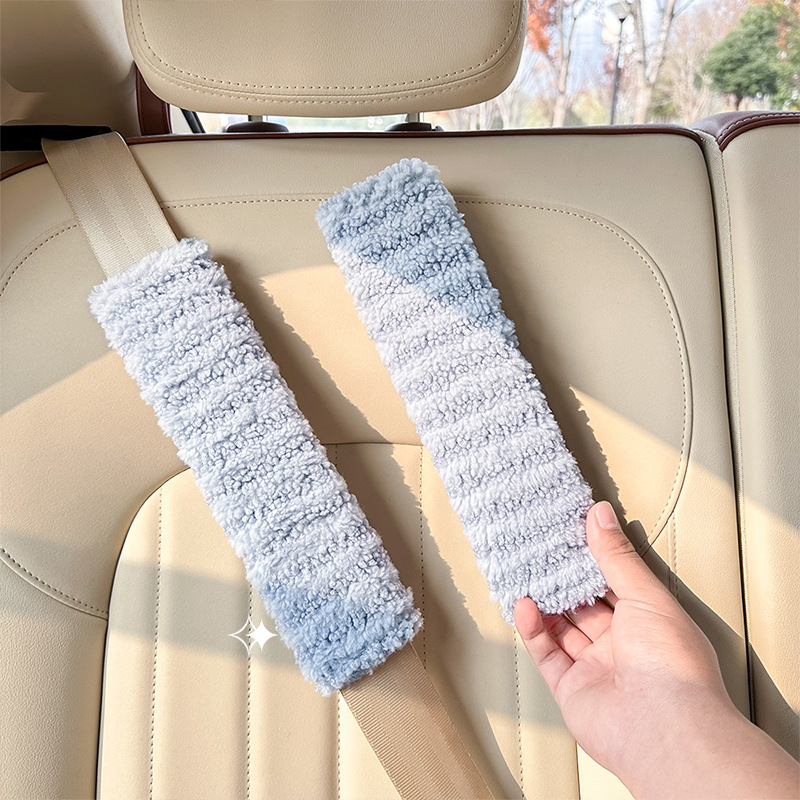 Jastućnica za rameni sigurnosni pojas automobila – pliš, protiv trenja, otporno na habanje, 100 g, s logotipom Blue Rain