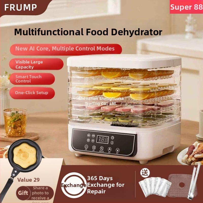 Домашен сушилник за храна - малък сушилник за замразено изсушаване на плодове, зеленчуци, месо, лекарства и лакомства за домашни любимци (Модел: Food Dryer)