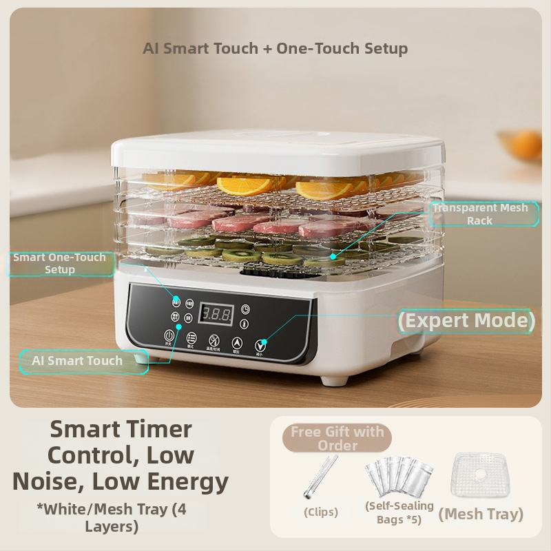 Домашен сушилник за храна - малък сушилник за замразено изсушаване на плодове, зеленчуци, месо, лекарства и лакомства за домашни любимци (Модел: Food Dryer)