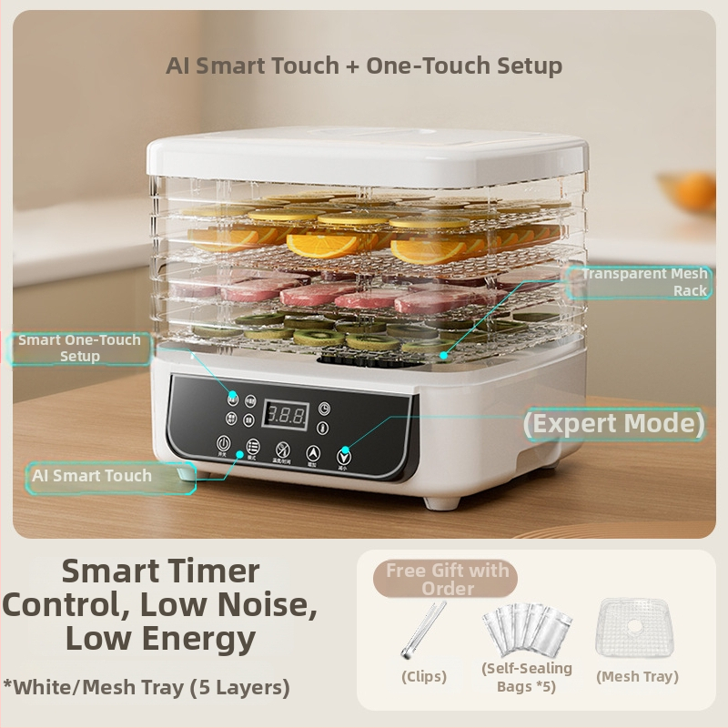 Домашен сушилник за храна - малък сушилник за замразено изсушаване на плодове, зеленчуци, месо, лекарства и лакомства за домашни любимци (Модел: Food Dryer)