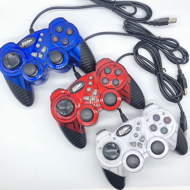 USB žični gamepad s vibracijom, 3D džojstik, kompatibilan s PC/PS