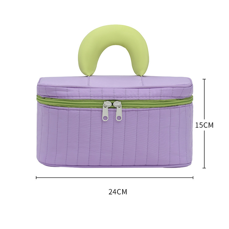 Φορητή τσάντα αποθήκευσης/καλλυντικών — μινιμαλιστικό και πολυτελές στυλ, πολυεστέρας, φερμουάρ, πολυλειτουργική, για οικιακή αποθήκευση