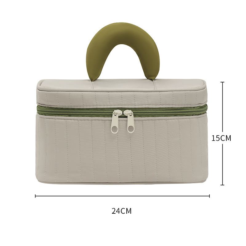 Φορητή τσάντα αποθήκευσης/καλλυντικών — μινιμαλιστικό και πολυτελές στυλ, πολυεστέρας, φερμουάρ, πολυλειτουργική, για οικιακή αποθήκευση