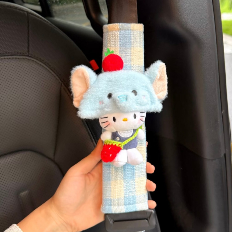 Plišani jastučić za auto sigurnosni pojas s glavom mačke-slona, marka Shuai Hao, 0,3 kg