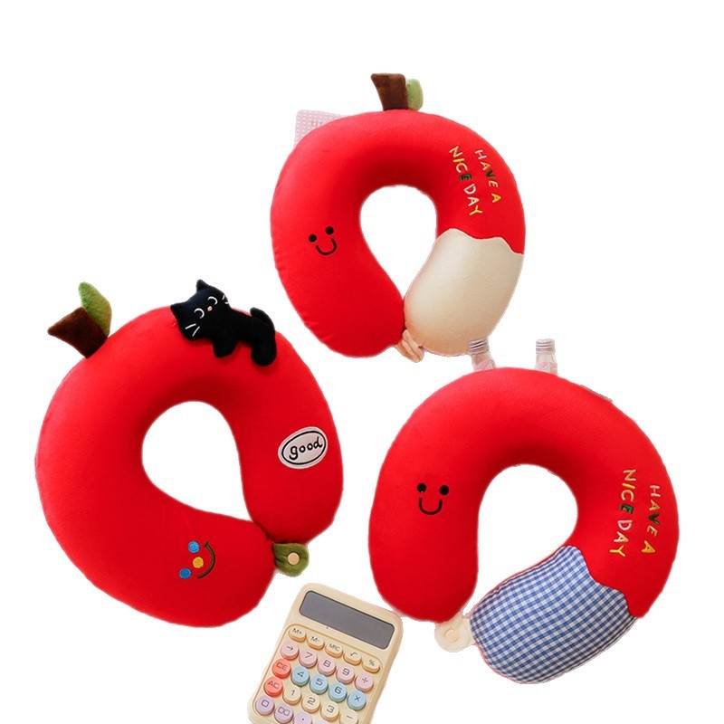 У-образна възглавница за шия с паметна пяна, Cartoon стил, Crystal Velvet плат (Пълнител: паметна пяна; Плат: Crystal Velvet; Стил: Карикатура; Форма: У-образна; Тегло: до 0.5 кг)