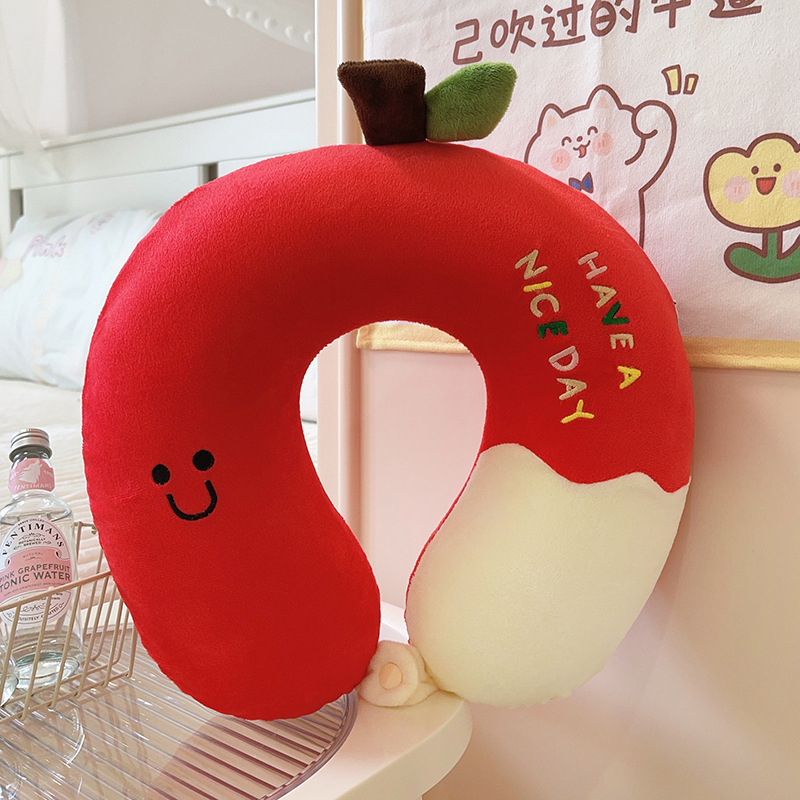 У-образна възглавница за шия с паметна пяна, Cartoon стил, Crystal Velvet плат (Пълнител: паметна пяна; Плат: Crystal Velvet; Стил: Карикатура; Форма: У-образна; Тегло: до 0.5 кг)