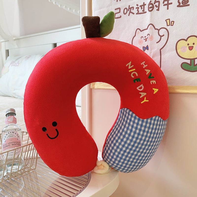 У-образна възглавница за шия с паметна пяна, Cartoon стил, Crystal Velvet плат (Пълнител: паметна пяна; Плат: Crystal Velvet; Стил: Карикатура; Форма: У-образна; Тегло: до 0.5 кг)