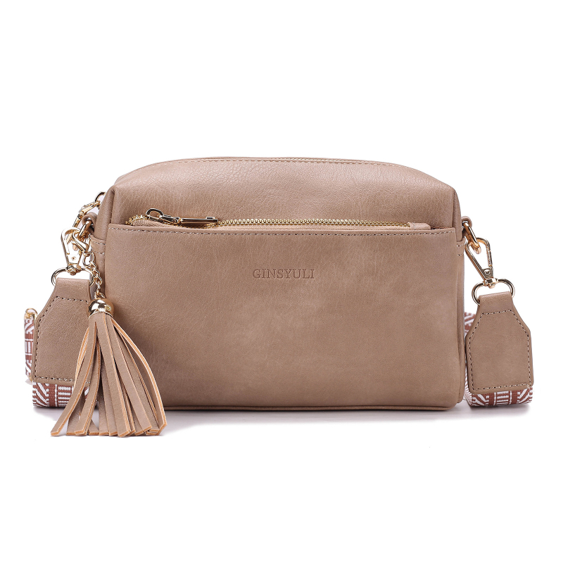 PU kožna crossbody torba, mali kvadratni oblik, zatvarač, poliesterska podstava, s jednim remenom