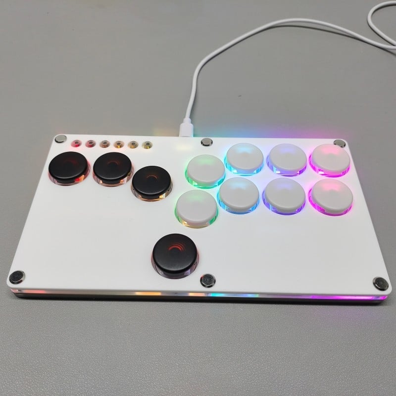 Hitbox tastatură de luptă pentru Raspberry Pi, interfață USB, corp acrilic, model 2040, capac spate SOCD