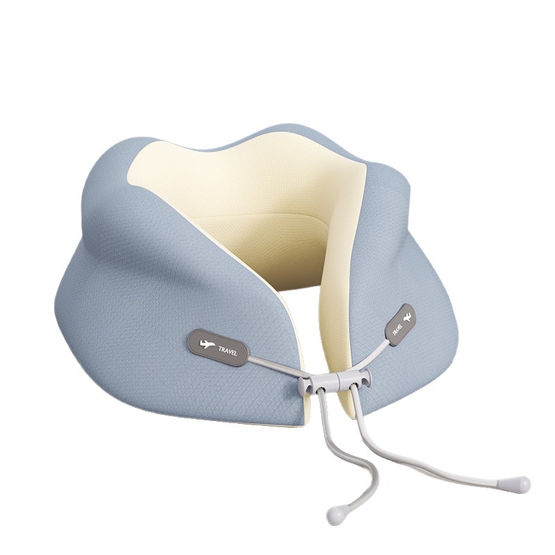 Паметова пяна U-образна възглавница за врата – охлаждаща, преносима за пътуване и офис, кожа-приятелски копринено фино покритие, бавно възстановяване