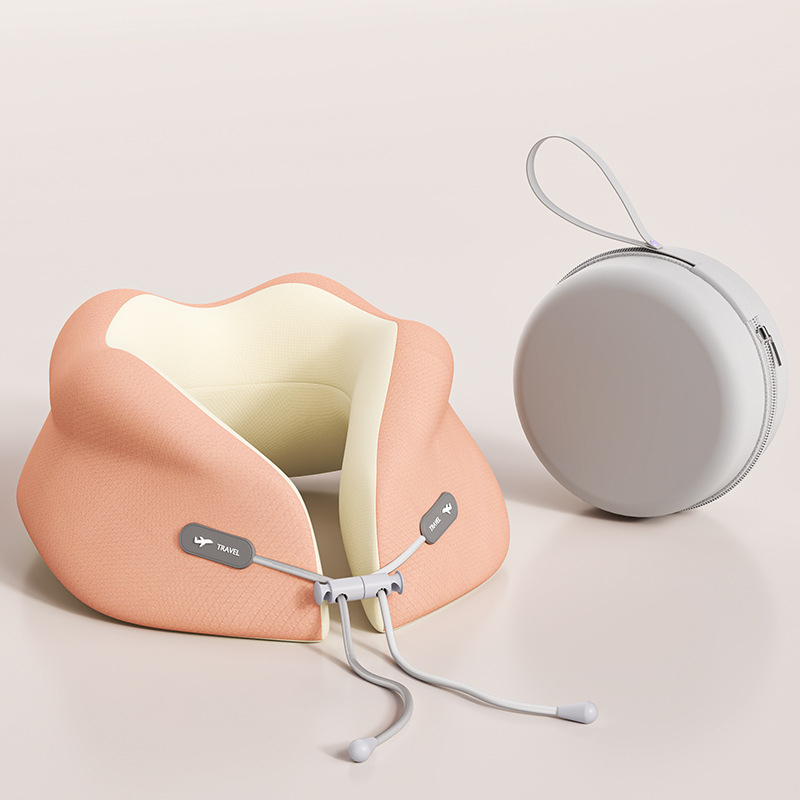 Паметова пяна U-образна възглавница за врата – охлаждаща, преносима за пътуване и офис, кожа-приятелски копринено фино покритие, бавно възстановяване