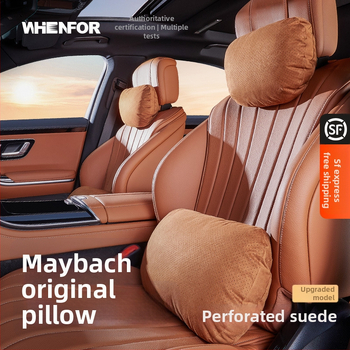 Auto jastuk za vrat i lumbalnu potporu, velur navlaka 320 g/m², punilo Dupont Sorona bio fleece, univerzalno za sve automobile, sve sezone, poslovni stil