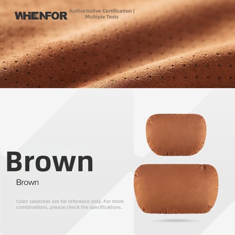 Auto jastuk za vrat i lumbalnu potporu, velur navlaka 320 g/m², punilo Dupont Sorona bio fleece, univerzalno za sve automobile, sve sezone, poslovni stil