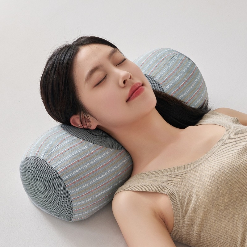 Jun Tingwei У-образна възглавница с елдови шелухи, 100% памук, тегло 1,0–1,5 кг, за шийна опора
