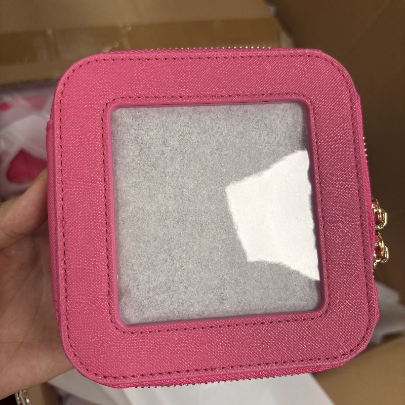 Geantă pentru cosmetică – stil urban minimalist, material PU, căptușeală PU, impermeabil, culoare solidă