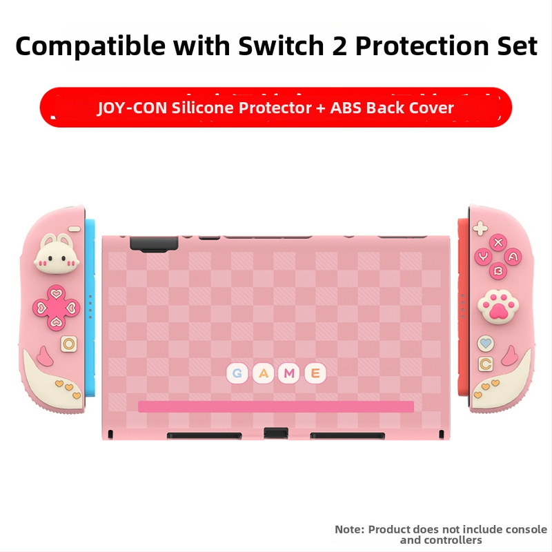 Ochranný obal pre Nintendo Switch 2 so silikónovou rúčkou (ABS + silikón, vstrekovanie, kompatibilný so Switch 2 handheld, ochranný kryt)