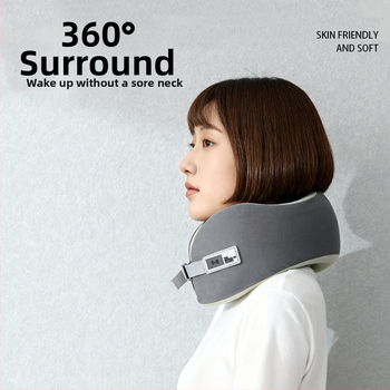 У-образена пътна възглавничка за шията с паметна пяна и нейлонова обшивка; марка Ed; тежи до 0,5 кг; модерен стил.