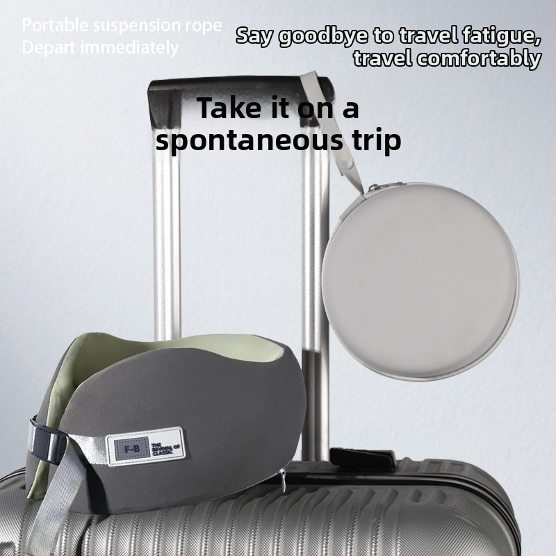 У-образена пътна възглавничка за шията с паметна пяна и нейлонова обшивка; марка Ed; тежи до 0,5 кг; модерен стил.