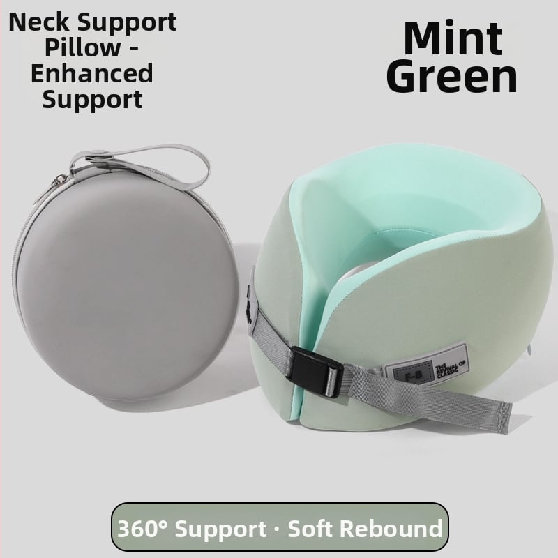 У-образена пътна възглавничка за шията с паметна пяна и нейлонова обшивка; марка Ed; тежи до 0,5 кг; модерен стил.