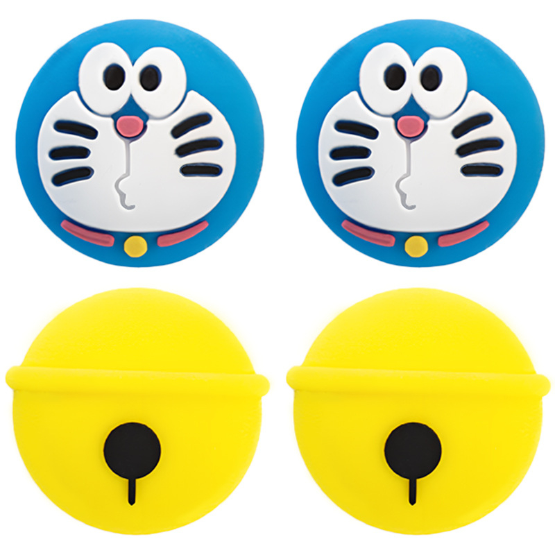 Nintendo Switch džojstik poklopac, silikon, protivklizni, Doraemon zvončić motiv, prilagodljivo s fotografijama, dimenzije 2x2x0,5 cm