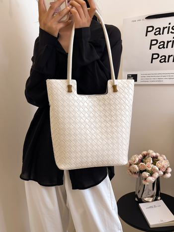 PU materjaliga naiste tote kott, linna minimalistlik stiil, horisontaalne ruudu kuju, avatud ülemine, sisemine telefoni tasku