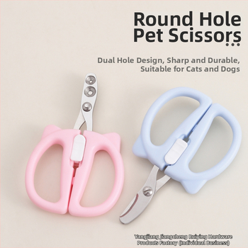 Mājdzīvnieku nagu šķēres činčilai un kaķim – pret asiņošanu, ar apaļu atvērumu dizains, piemērots iesācējiem
