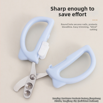 Mājdzīvnieku nagu šķēres činčilai un kaķim – pret asiņošanu, ar apaļu atvērumu dizains, piemērots iesācējiem