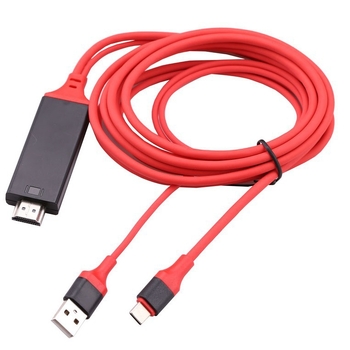 Cablu Type-C la HDMI pentru oglindire ecran pentru telefoane mobile, nichelat, model L9