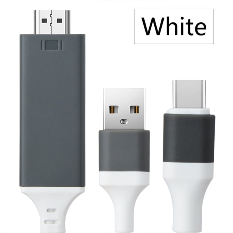 Cablu Type-C la HDMI pentru oglindire ecran pentru telefoane mobile, nichelat, model L9