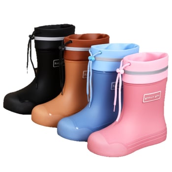 Ženske čizme za kišu, PVC gornji dio, niski štitnik, debela potplata, niski potpetica 1–3 cm