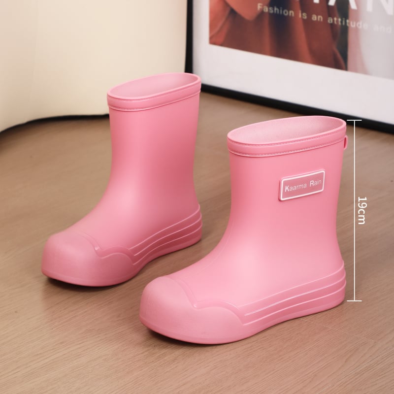 Ženske čizme za kišu, PVC gornji dio, niski štitnik, debela potplata, niski potpetica 1–3 cm