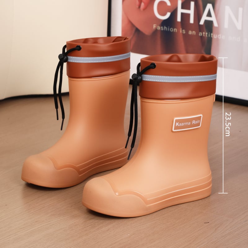 Ženske čizme za kišu, PVC gornji dio, niski štitnik, debela potplata, niski potpetica 1–3 cm