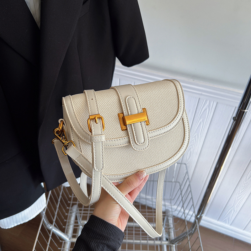 Unisex torba saddle od poliestera s poklopcem, vodoravni kvadratni oblik, unutarnji džep s zatvaračem