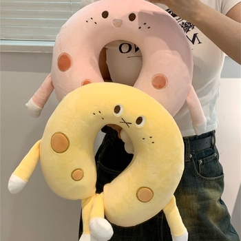 U‑образена възглавничка за шия с паметна пяна за пътуване – калъф спандекс, модерен минималистичен стил, марка Zhai yide