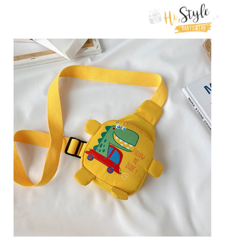 Geantă crossbody pentru copii, nylon, model animale/Zodia, căptușeală poliester, respirabilă, impermeabilă, rezistentă la uzură