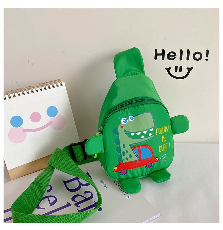 Geantă crossbody pentru copii, nylon, model animale/Zodia, căptușeală poliester, respirabilă, impermeabilă, rezistentă la uzură