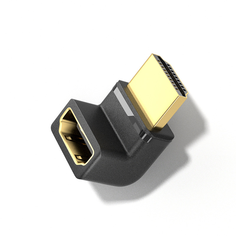 Adaptor HDMI, masculin către feminin, cotire stânga/dreapta, 90°/270°, Micro HDMI, placat cu aur
