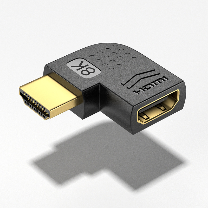 Adaptor HDMI, masculin către feminin, cotire stânga/dreapta, 90°/270°, Micro HDMI, placat cu aur