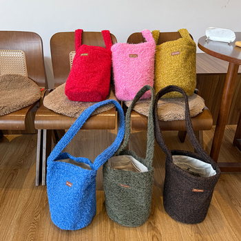 Geantă tip găleată din poliester, capacitate mare, căptușeală poliester, pentru uz zilnic, toamnă 2024