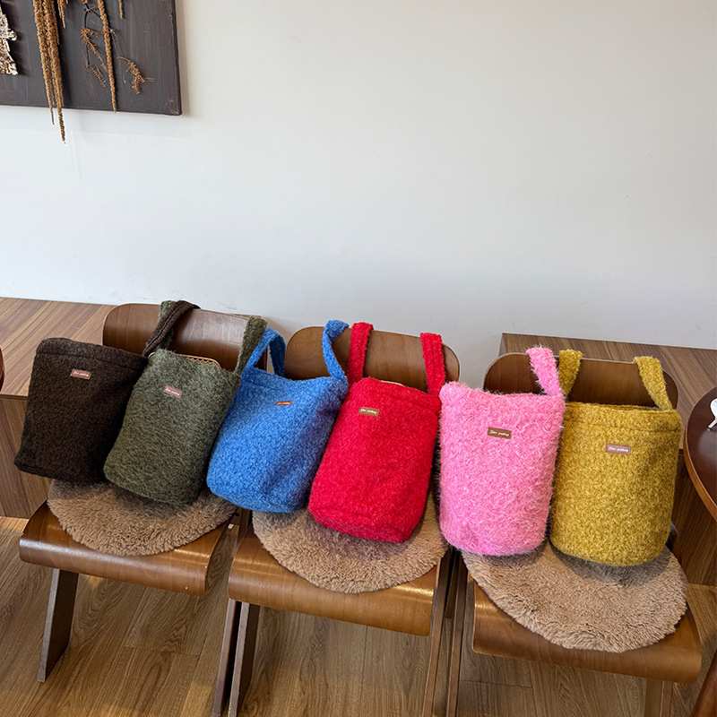 Geantă tip găleată din poliester, capacitate mare, căptușeală poliester, pentru uz zilnic, toamnă 2024