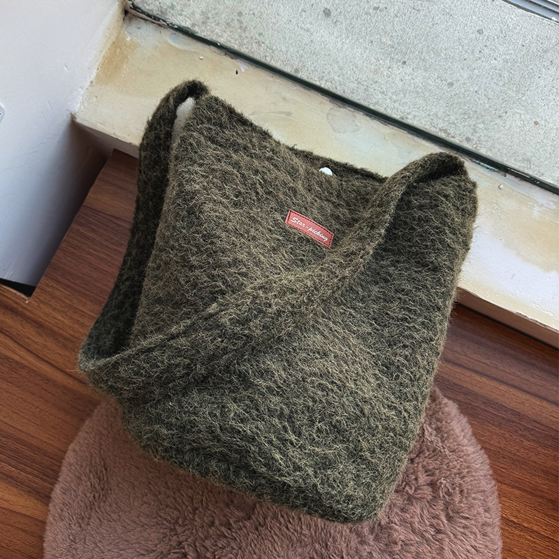 Geantă tip găleată din poliester, capacitate mare, căptușeală poliester, pentru uz zilnic, toamnă 2024