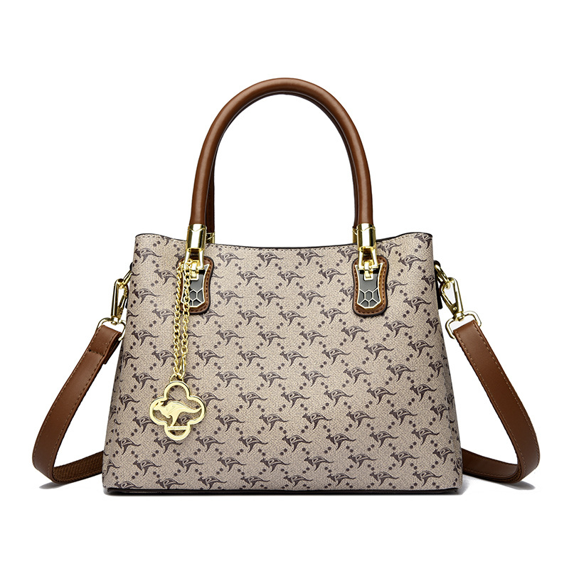 Kaidifeiniroo geantă de umăr retro, capacitate mare, material PU, căptușeală poliester, închidere cu fermoar, buzunare interioare (fermoar, telefon, ID), formă orizontală pătrată, vara 2025