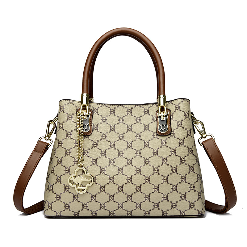 Kaidifeiniroo geantă de umăr retro, capacitate mare, material PU, căptușeală poliester, închidere cu fermoar, buzunare interioare (fermoar, telefon, ID), formă orizontală pătrată, vara 2025