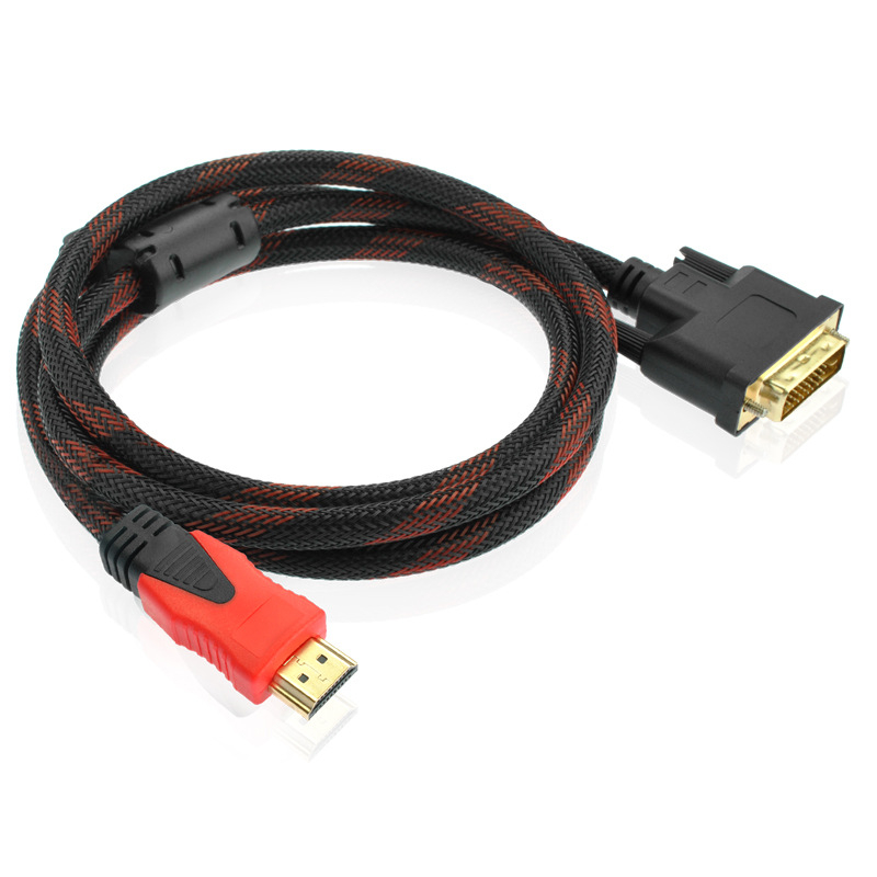 Cablu HDMI către DVI – cablu video din cupru pentru TV și PC, adaptor cablu