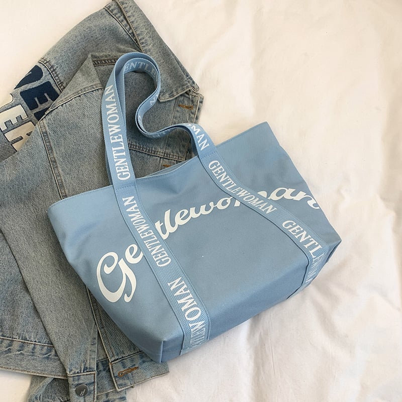 Geantă Tote în stil stradal — Pânză, Fermoar, căptușeală din poliester, buzunar intern pentru telefon