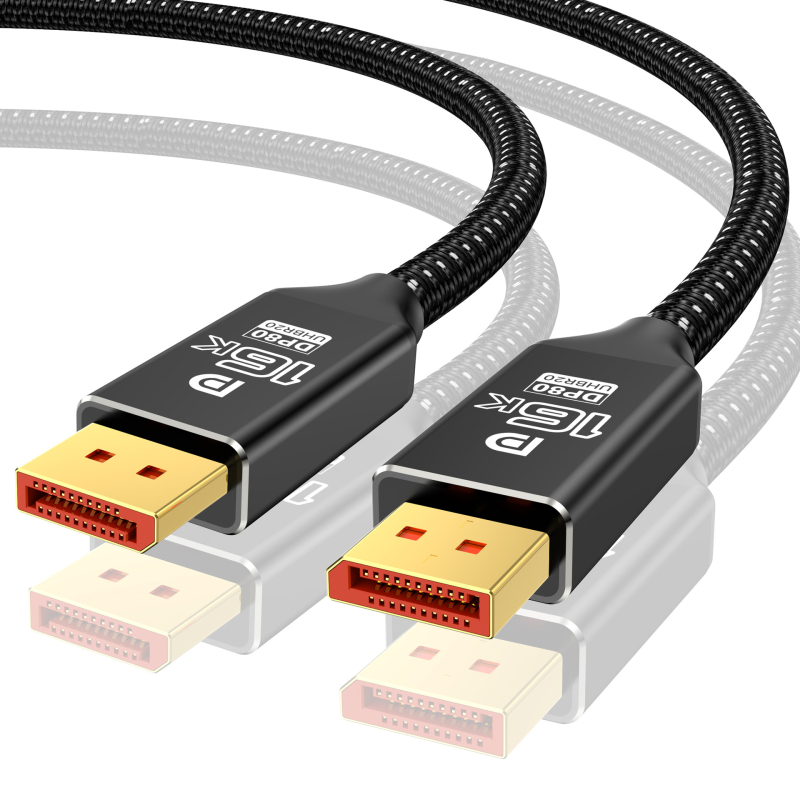 Cablu DisplayPort la DisplayPort, 8K/16K HD video, cupru fără oxigen, placat cu aur, lungime 1 m