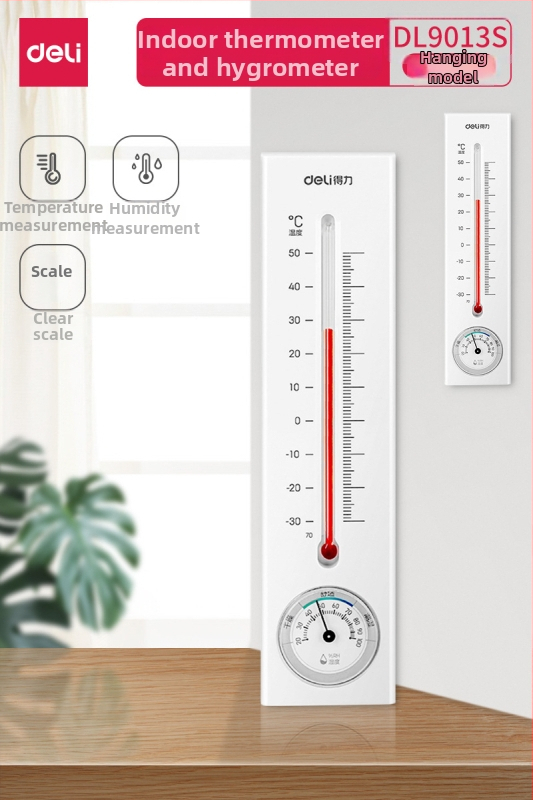 Beltéri falra szerelhető hőmérséklet- és páratartalom-mérő (termohigrométer) üvegházi zöldség- és növénytermesztéshez — pontos mérése a hőmérsékletnek és a nedvességnek